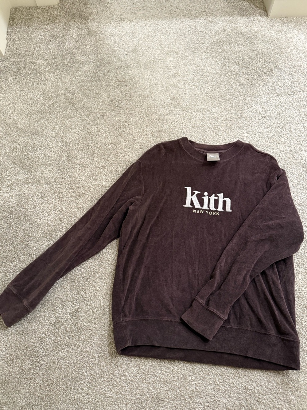 Kith New York Women's Dark Brown Logo Crewneck Sweater
